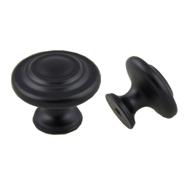 Crown 1-3/8" Spherical Cabinet Knob Matte Black Finish CHK971BK - main